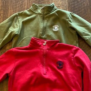 Primrose Uniform 1/4 Zip Pullover Sweatshirt YXS 5-6 Set of 2